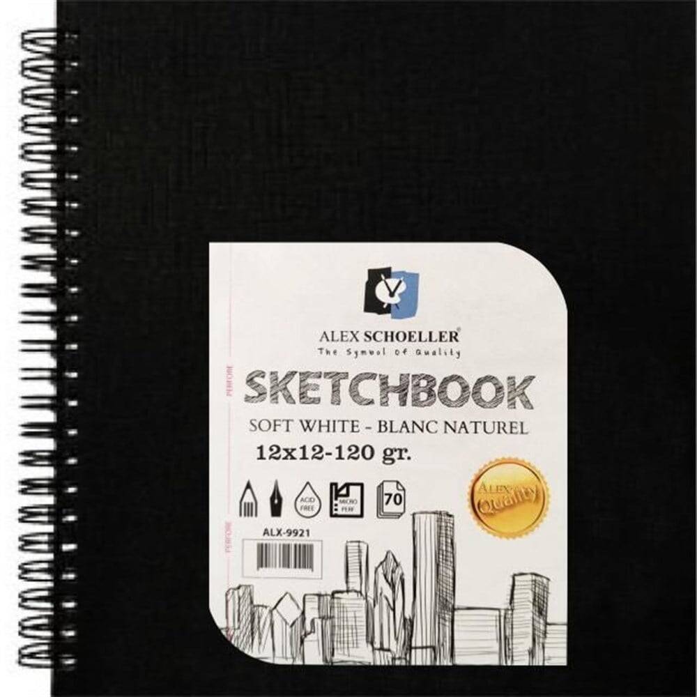 Alex Schoeller Sketch Book Soft White 12x12 120 gr 70 Pages