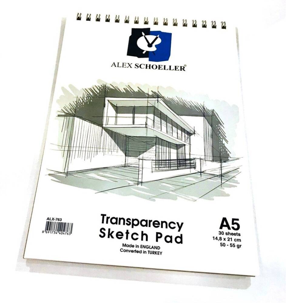 Alex Schoeller Transparency Sketch Pad Sketch Block 55 Gr A5