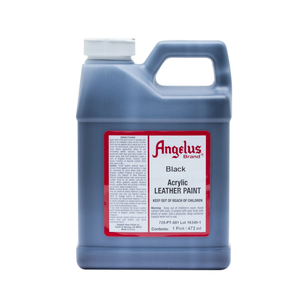 Angelus Leather Paint Black 472 ml