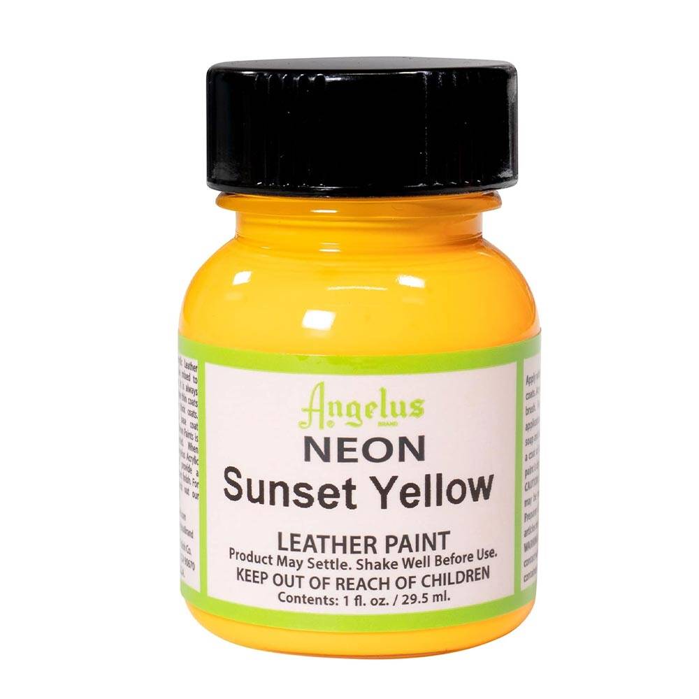 Angelus Acrylic Leather Paint Neon Sunset Yellow