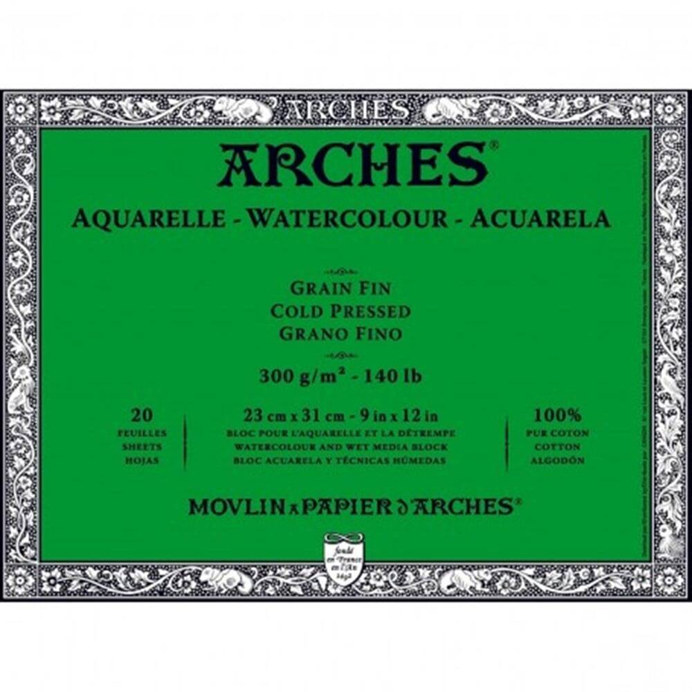 Arches Watercolor Block 23 x 31 cm 300 gr 20 sf Cold Press 1795060