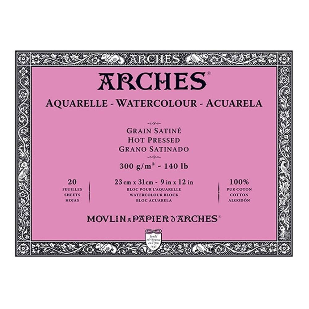 Arches Watercolor Block 23 x 31 cm 300 gr 20 sf Hot Press 1795072