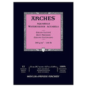 Arches Watercolor Block Notebook 21X29.7 cm 300 Gr 12 Sheets Hot Pressed