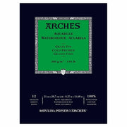 Arches Watercolor Block Notebook 21X29.7 cm 300 Gr 12 Sheets Cold Pressed