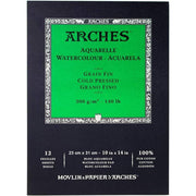 Arches Watercolor Block Notebook 23X31 cm 300 Gr 12 Sheets Cold Pressed