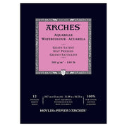 Arches Watercolor Block Notebook 29.7X42 cm 300 Gr 12 Sheets Hot Pressed