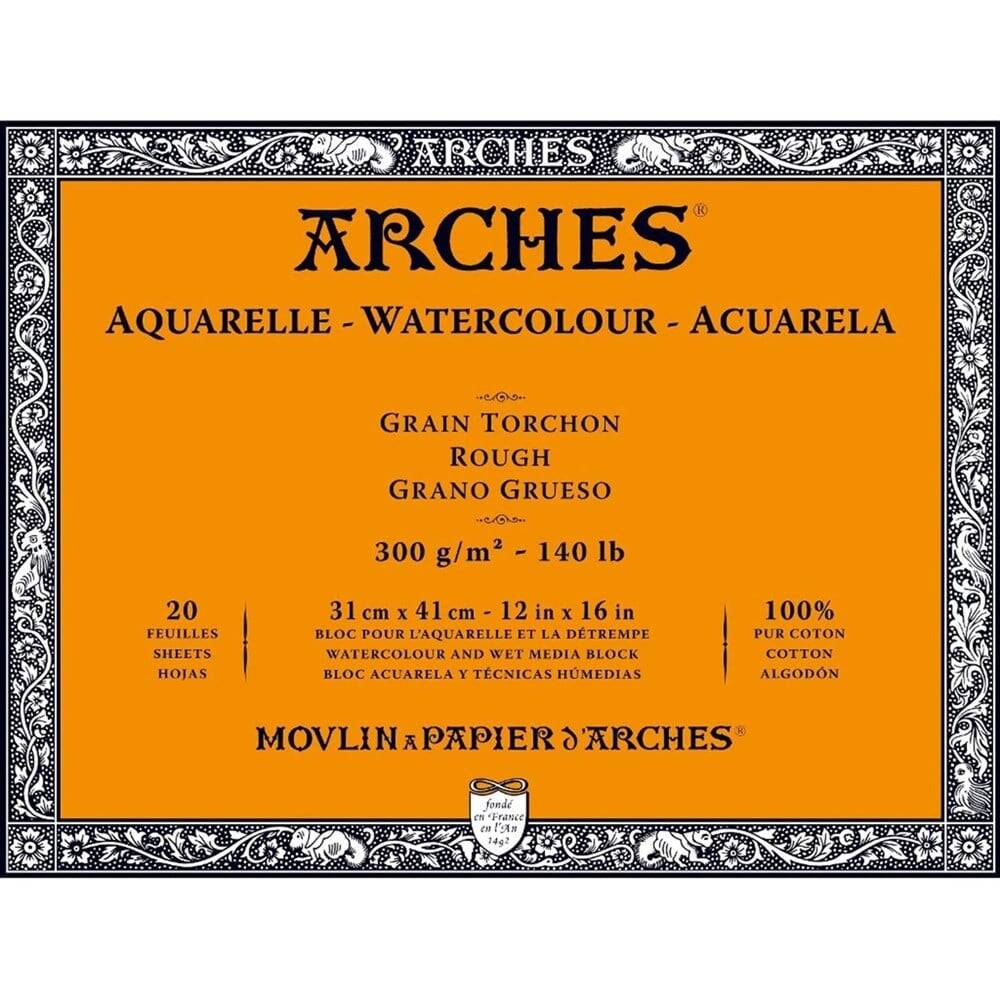 Arches Watercolor Block Notebook 31X41 cm 300 Gr 20 Sheets Rough