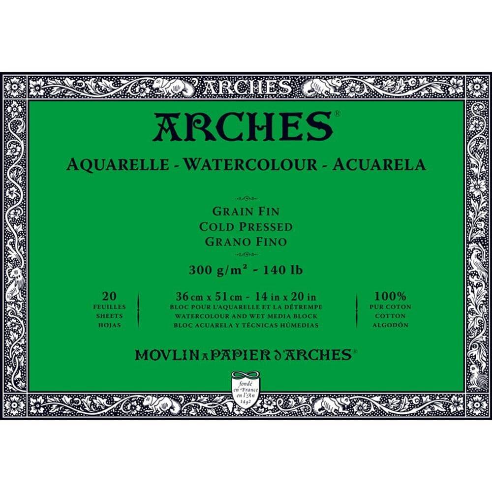 Arches Watercolor Block Notebook - Cold Press - 300Gr. 36x51cm - 20 Yp.