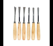 Art&Art Wood and Ceramic Carving Set (Chisel Set) 6-Piece Long Handle