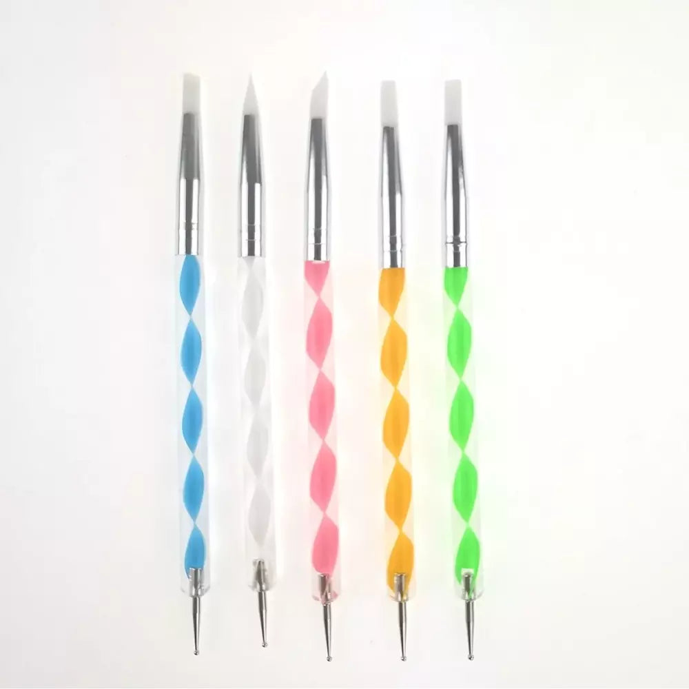 Art&Art Embossing Pen + Silicone Tip Brush Set Double Sided 5-Piece