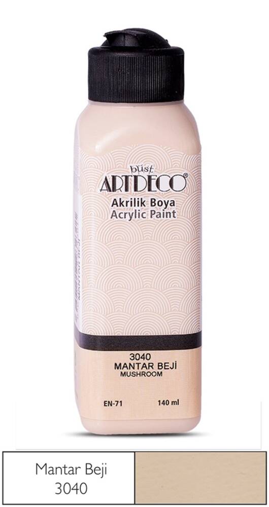 Artdeco Acrylic Paint 140 ml 3040 Mushroom Beige