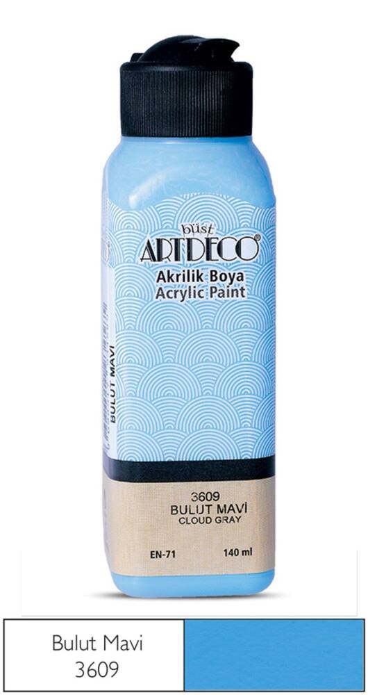 Artdeco Akrilik Boya 140 ml 3609 Bulut Mavi