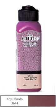 Artdeco Akrilik Boya 140 ml 3644 Koyu Bordo