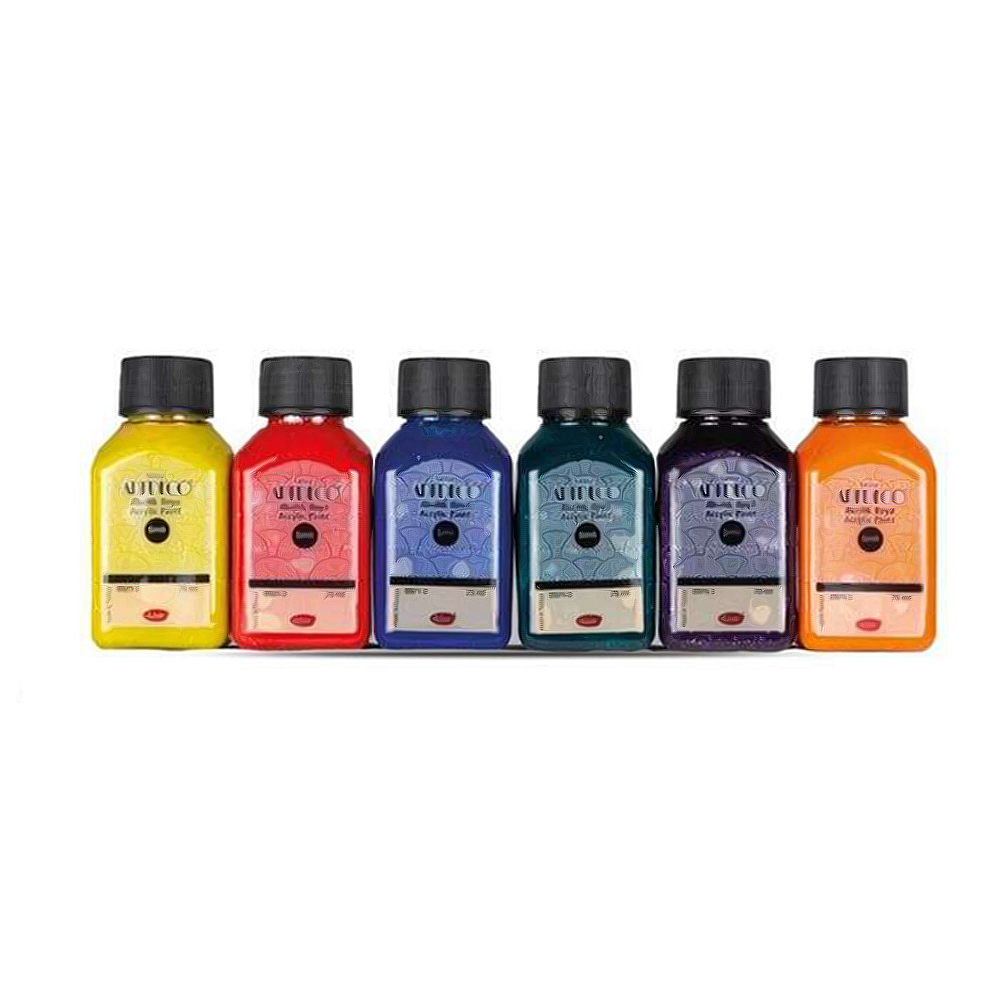 Artdeco Acrylic Paint Set 6x75 ml Glitter Colors