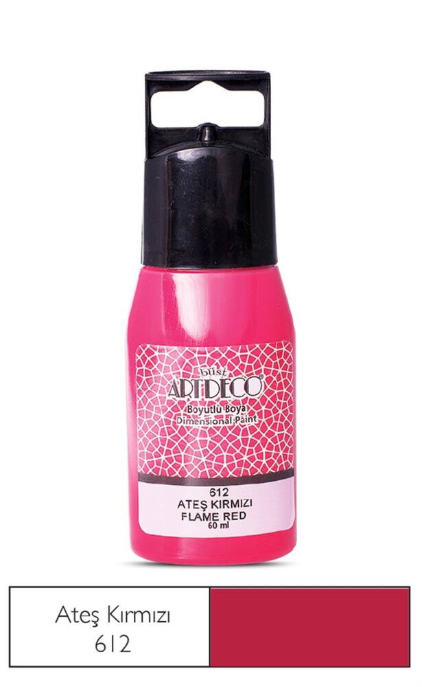 Artdeco Boyutlu Boya 60 ml 612 Ateş Kırmızı