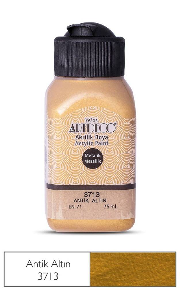 Artdeco Metallic Acrylic Paint 75 ml 3713 Antique Gold