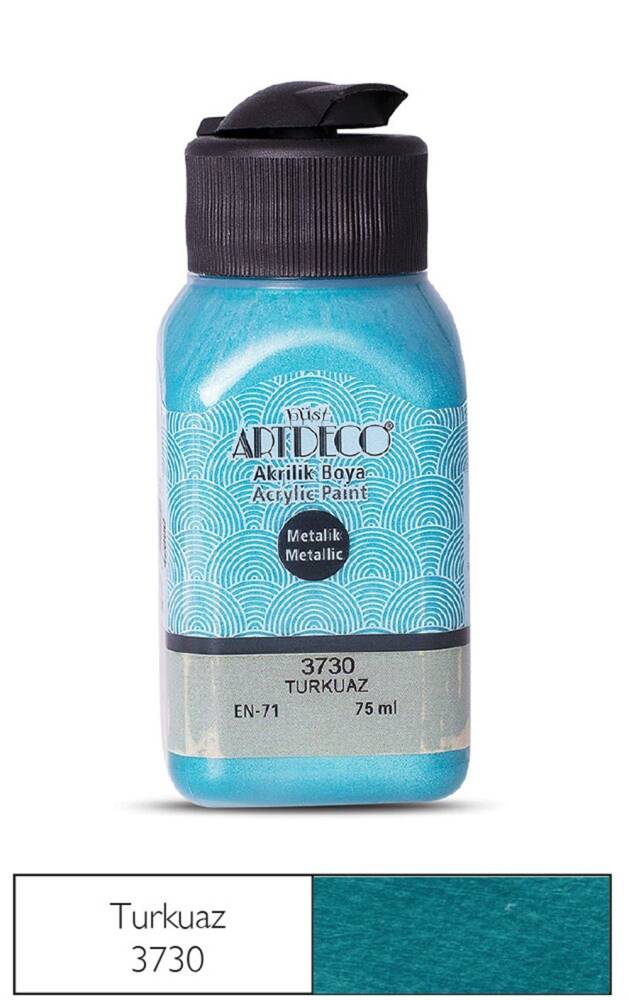Artdeco Metallic Acrylic Paint 75 ml 3730 Turquoise