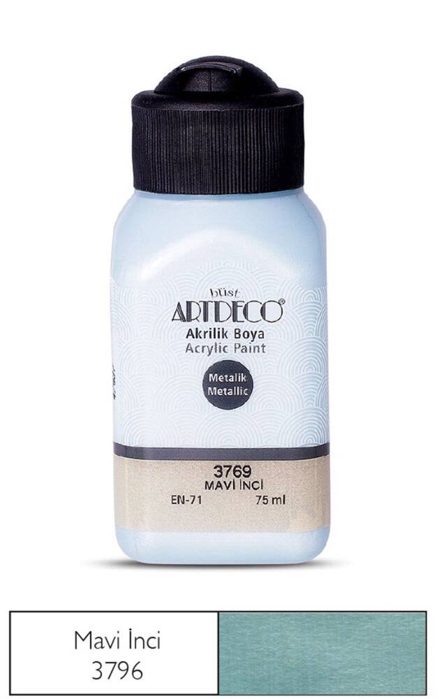 Artdeco Metalik Akrilik Boya 75 ml 3769 Mavi İnci