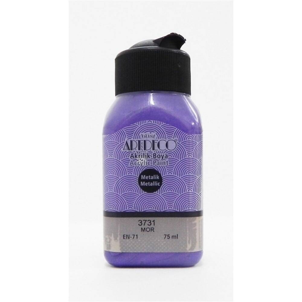Artdeco Metalik Akrilik Boya 75 ml Mor 3731