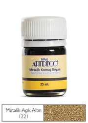 Artdeco Metallic Fabric Paint 25 ml 1221 Light Gold