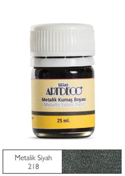 Artdeco Metallic Fabric Paint 25 ml 218 Black