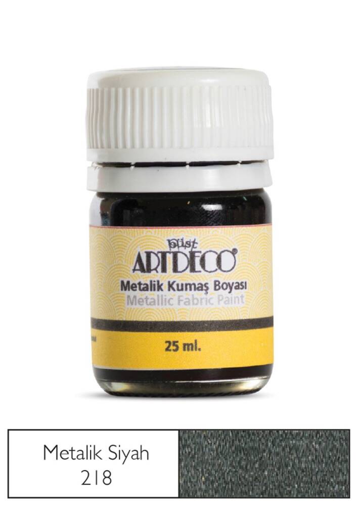 Artdeco Metallic Fabric Paint 25 ml 218 Black