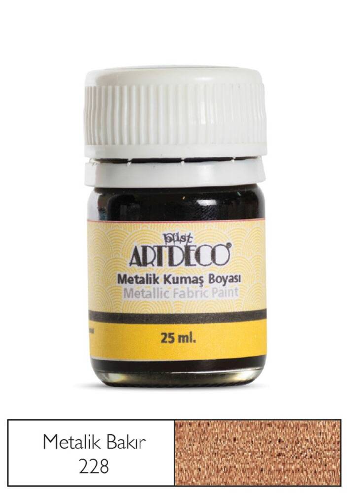 Artdeco Metalik Kumaş Boyası 25 ml 228 Bakır