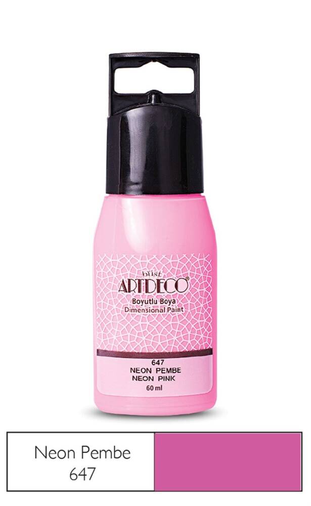 Artdeco Neon Boyutlu Boya 60ml N.Pembe 647