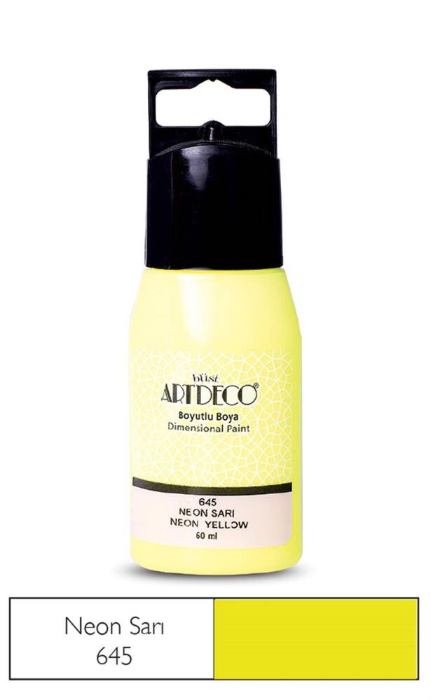 Artdeco Neon Boyutlu Boya 60ml N.Sarı 645