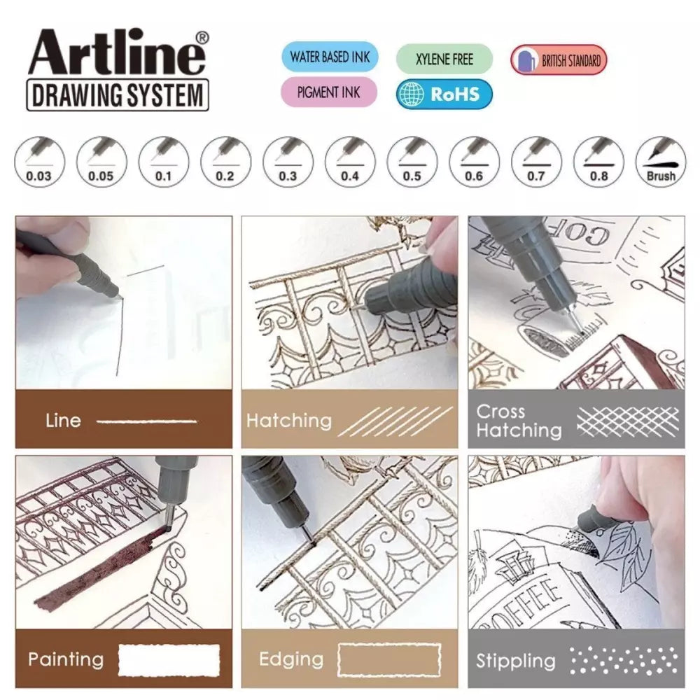 Artline Teknik Çizim Kalemi 0,4 mm Pale Brown