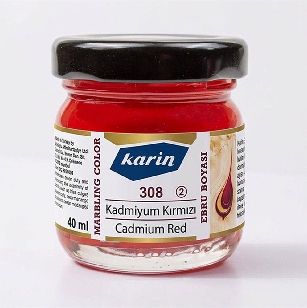 Karin Marbling Paint 308 Cadmium Red 40 ml