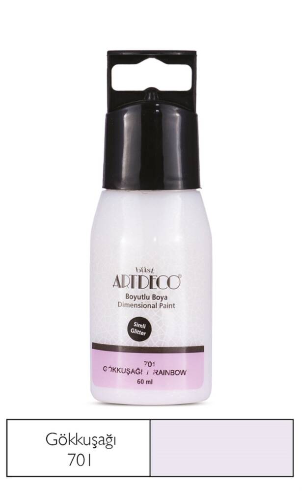 Atdeco Simli Boyutlu Boya 60 ml 701 Gökkuşağı