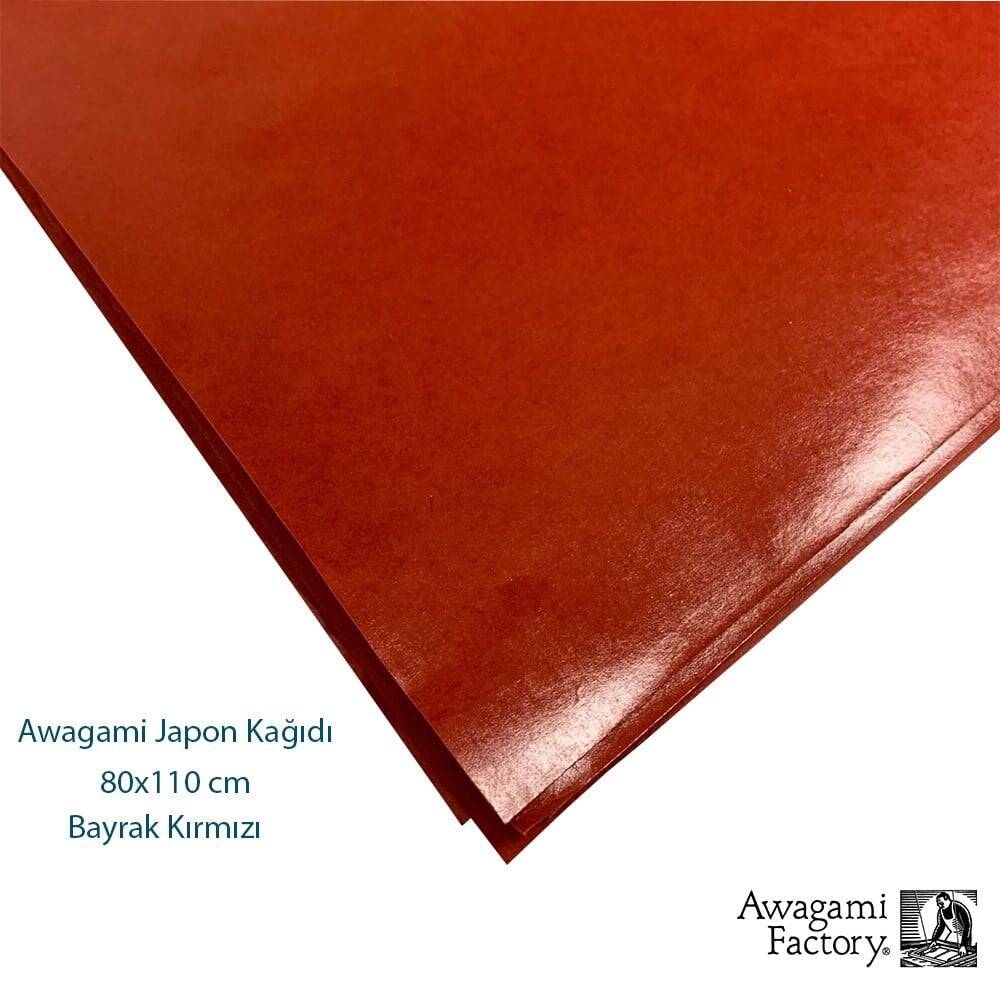 Awagami Ahar Japanese Paper 80x110 cm Flag Red 65 gr