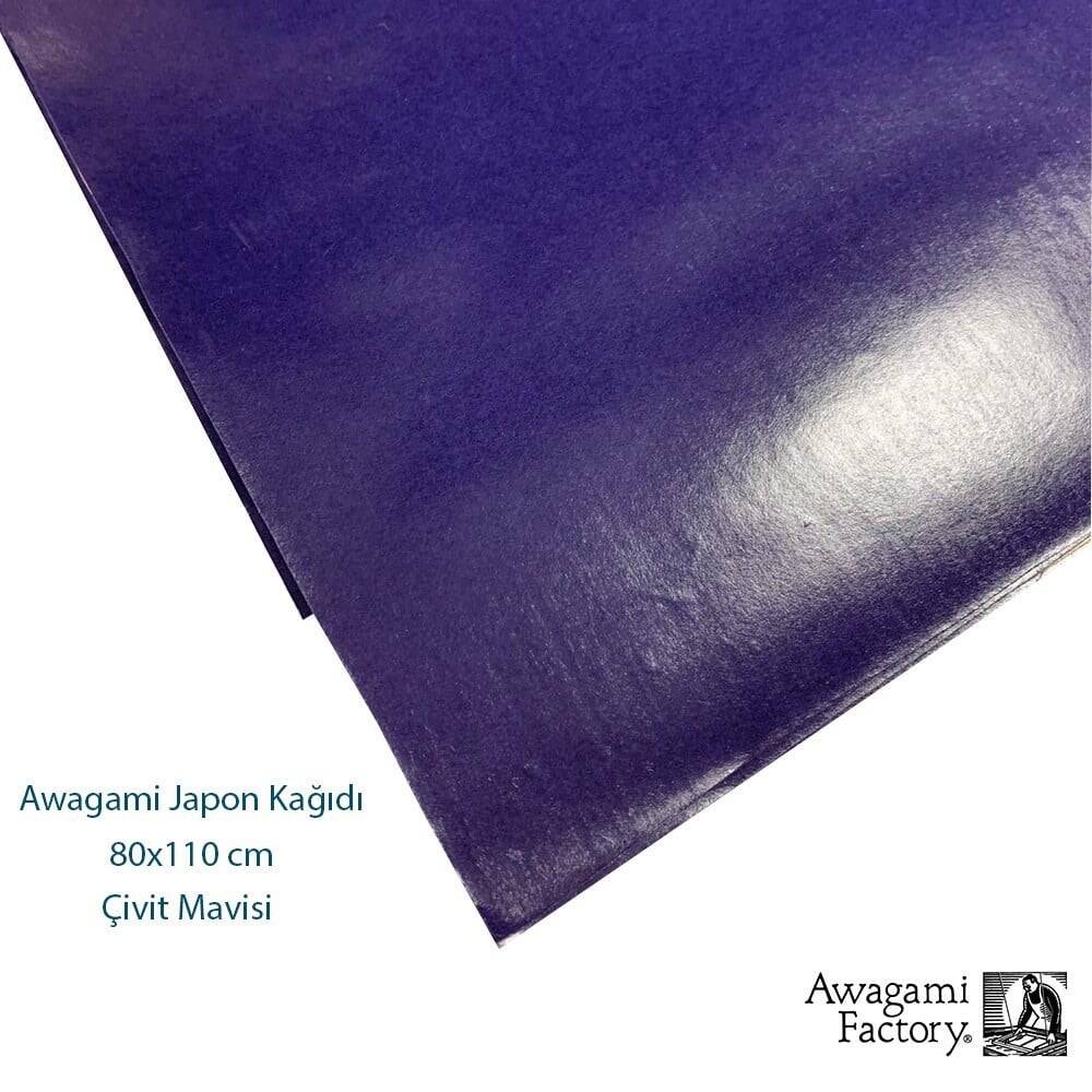 Awagami Ahar Japanese Paper 80x110 cm Indigo Blue 65 gr