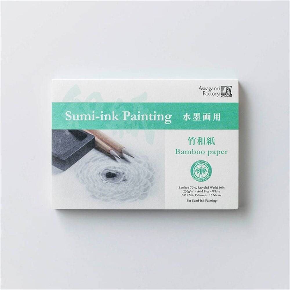 Awagami Art Pads Bamboo For Sumi Ink Painting 250 Gr 22.8x15.8 cm