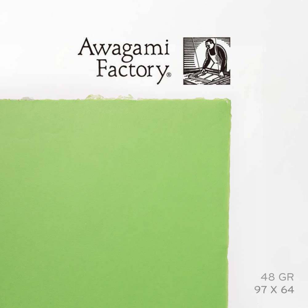 Awagami Japon Kağıdı Mingeishi M-36 Green 48 gr 97x64 cm