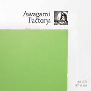 Awagami Japon Kağıdı Mingeishi M-36 Green 48 gr 97x64 cm