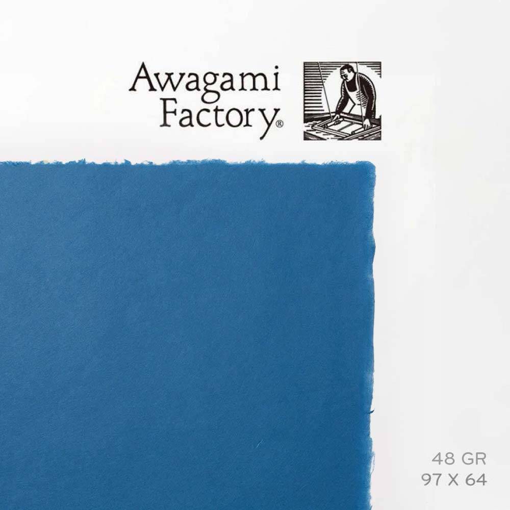 Awagami Japon Kağıdı Mingesihi M-27 Blue 48 gr 97x64 cm