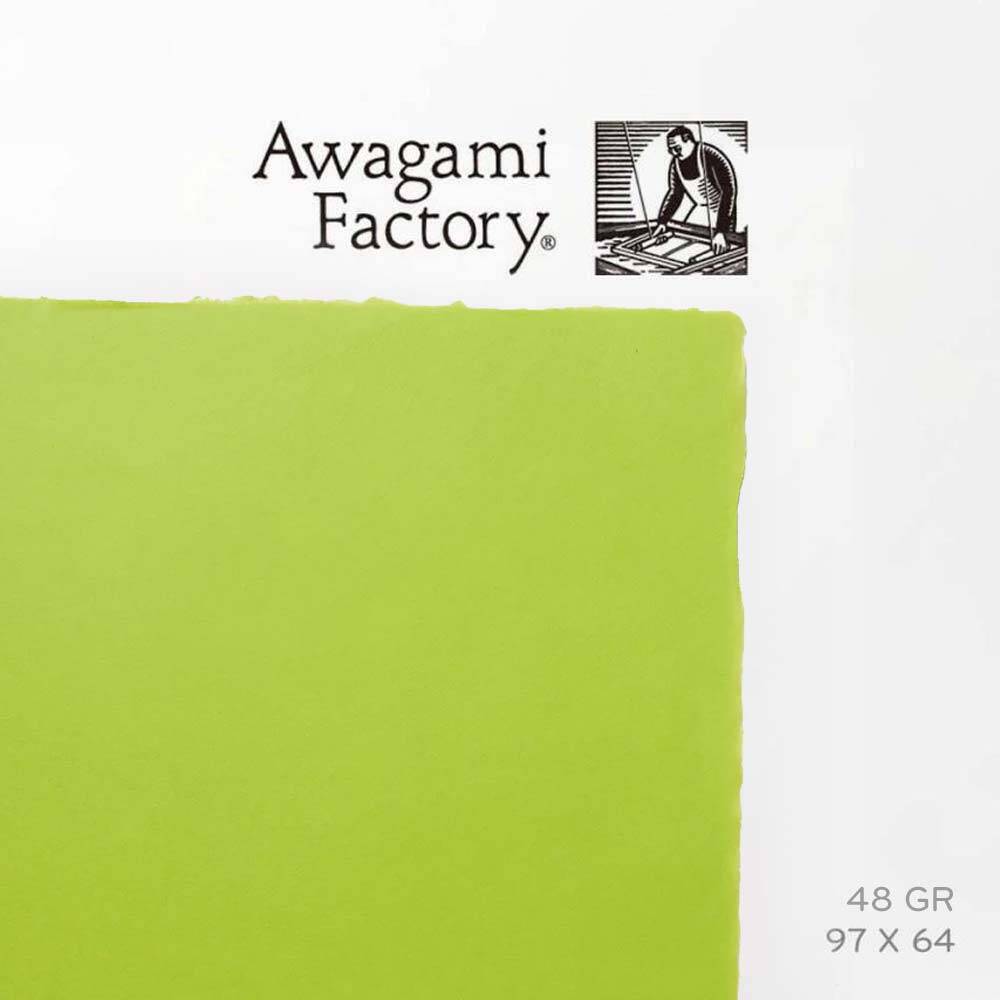 Awagami Japon Kağıdı Mingesihi M-35 Light Green 48 gr 97x64 cm