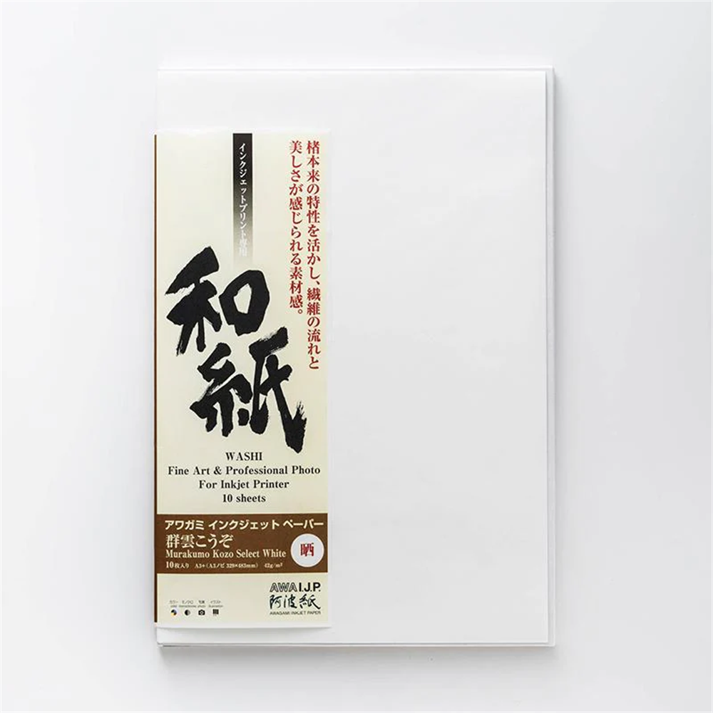 Awagami Japon Kağıdı Murakumo Kozo White A3+ IJ-1407