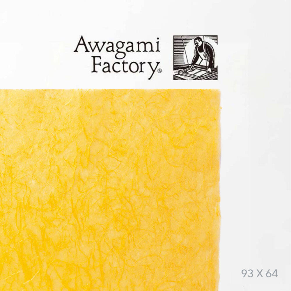 Awagami Japon Kağıdı Unryu No-12 Dark Yellow 25 gr 93x64 cm