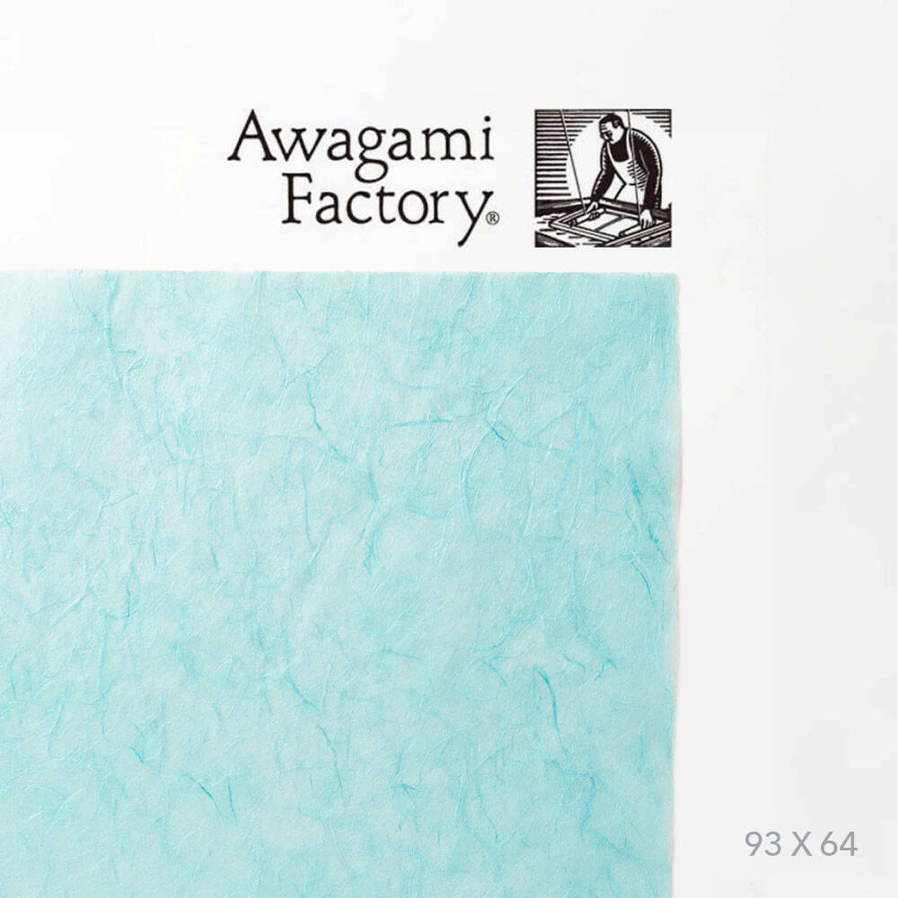 Awagami Japon Kağıdı Unryu No-13 Light Blue 25 gr 93x64 cm