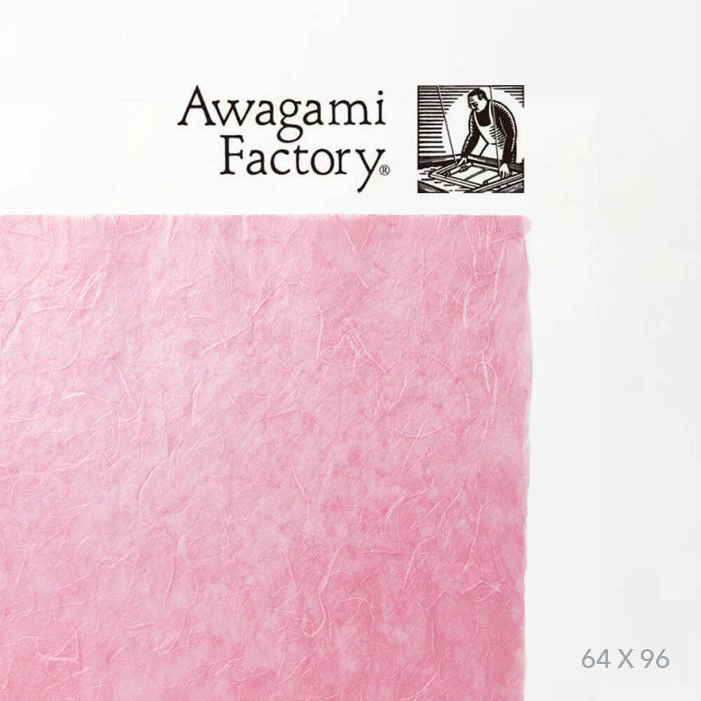 Awagami Japon Kağıdı Unryu No-8 Light Pink 25 gr 93x64 cm