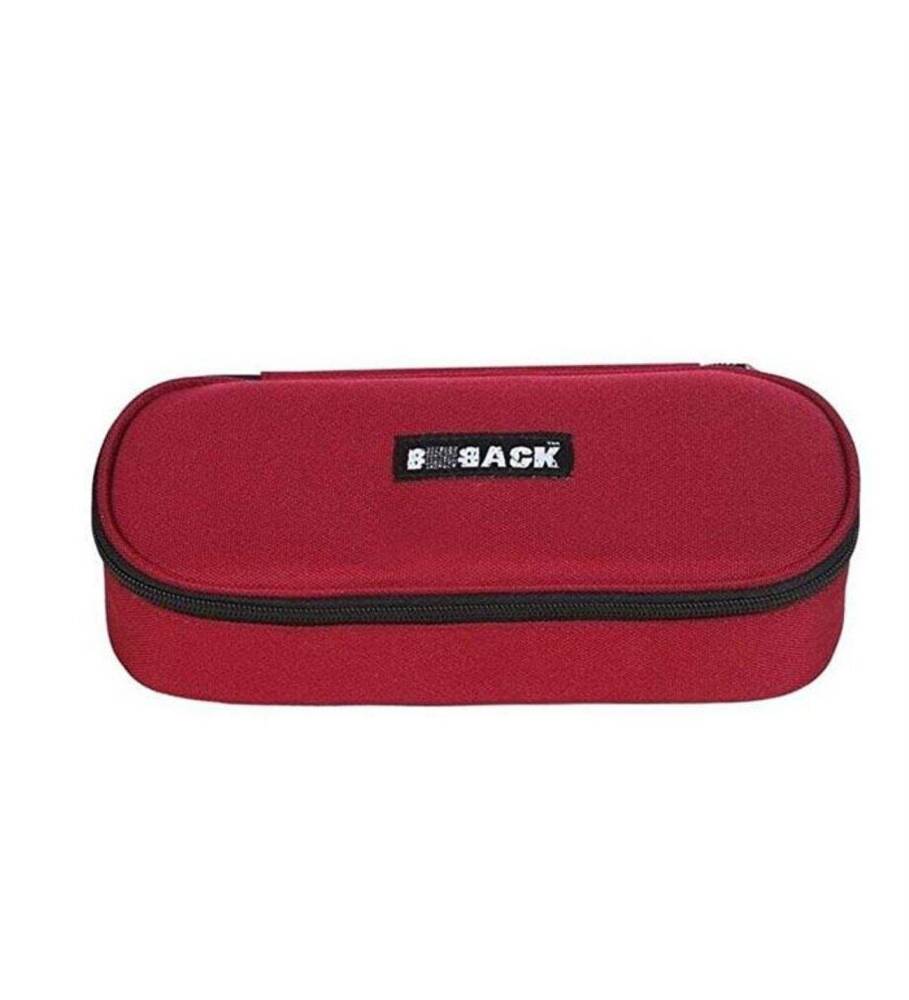Bback Fabric Oval Pencil Case Claret Red Code: 315