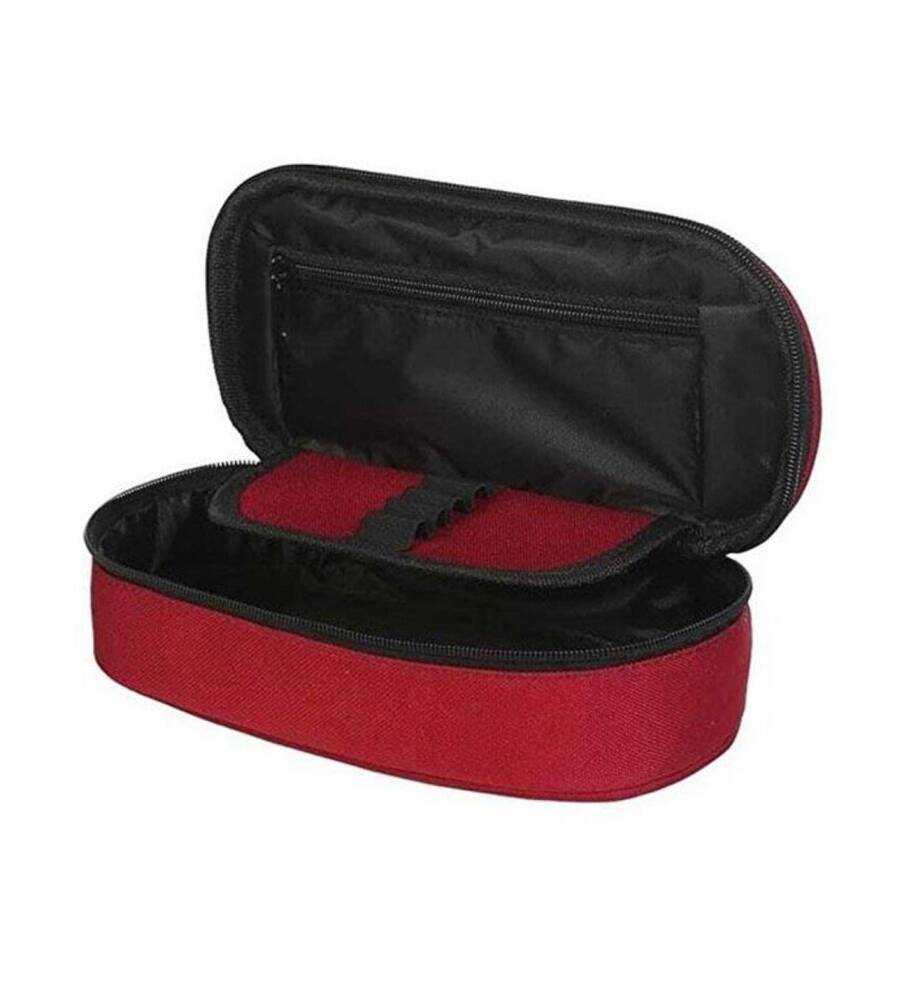 Bback Fabric Oval Pencil Case Claret Red Code: 315