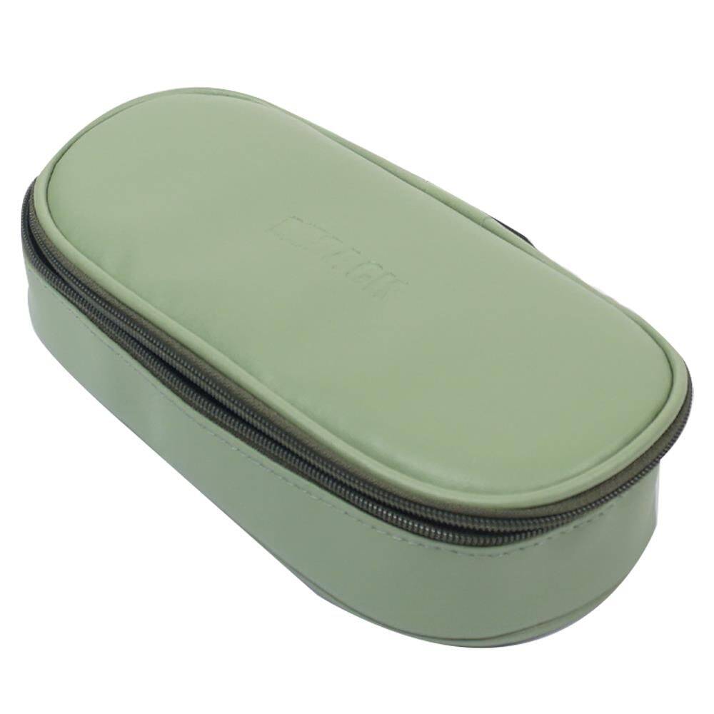 Bback Imitation Leather Oval Pencil Case Light Green Code: 327