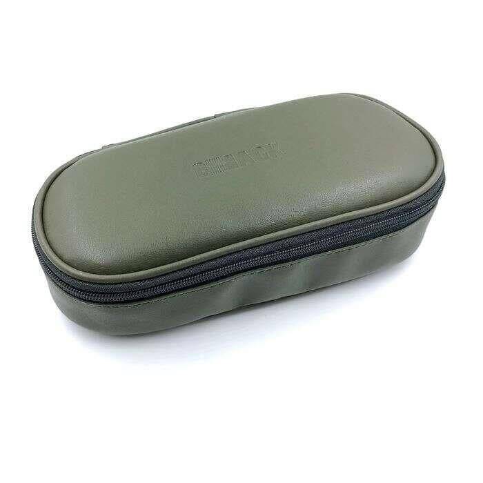 Bback Imitation Leather Oval Pencil Case Khaki Green Code: 326