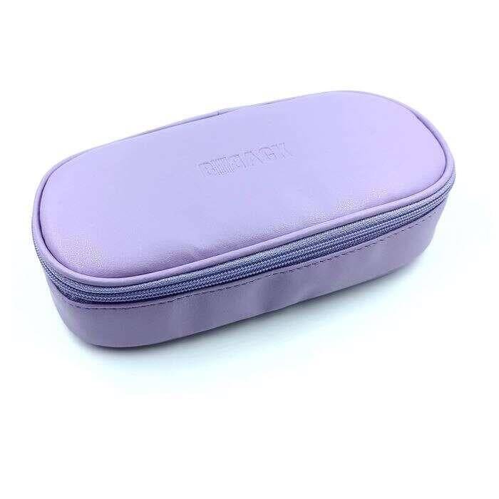 Bback Imitation Leather Oval Pencil Case Lilac Code: 323