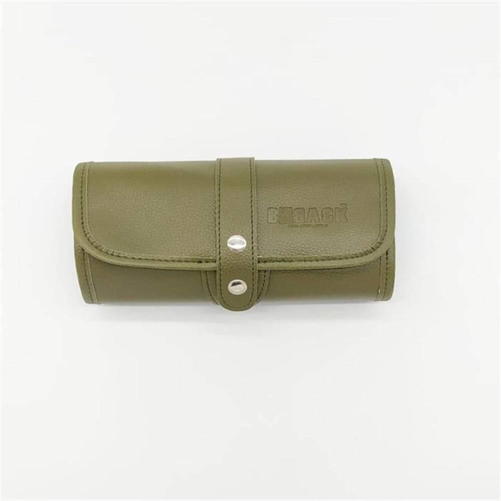 Bback Imitation Leather Roll Pen Holder with 36 Compartments Khaki 605