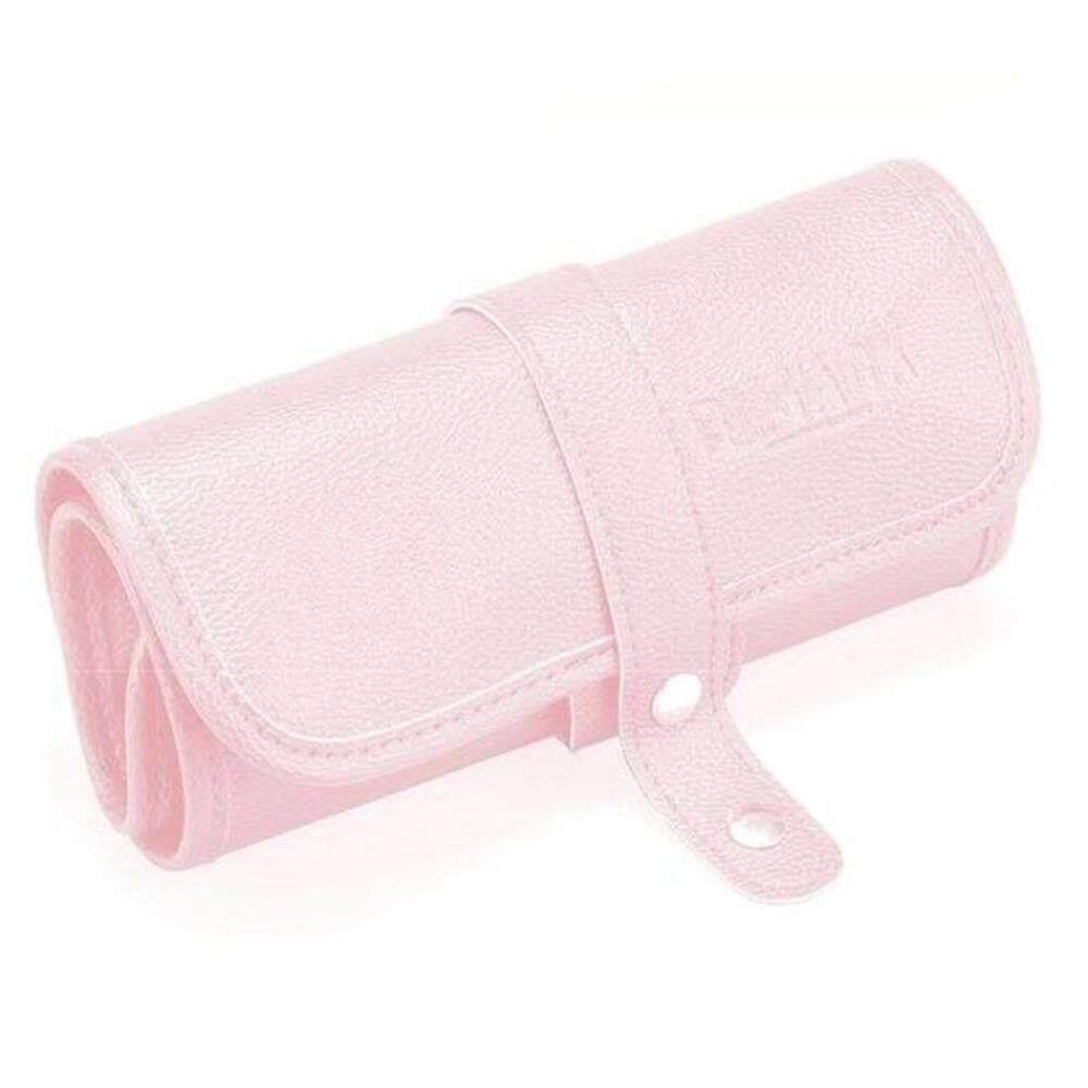 Bback Imitation Leather Roll Pencil Case with 36 Compartments, Powder Pink 606